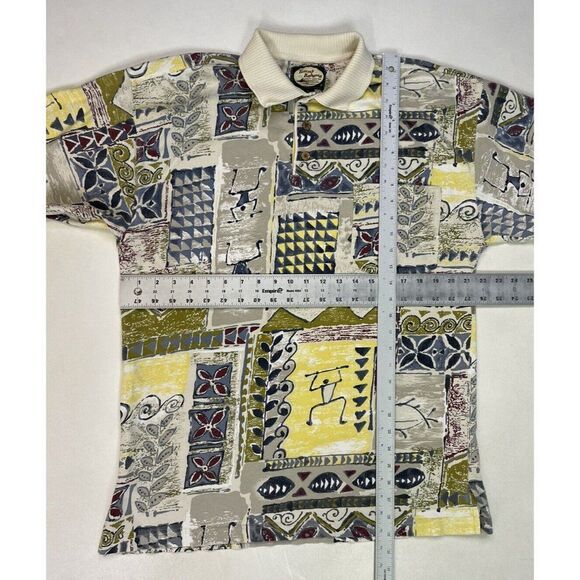 Tommy Bahama All Over Print Polo Shirt Men Slim Fit Large Short Sleeve - Picture 5 of 5